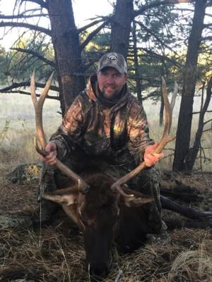 Congratulations Jeff Rogers on filling your tag on a tough hunt!  Jeff and his buddy, Scott, both from Iowa,  hunted in Northern New Mexico with guides Drew and James.  This hunt was tougher than expected and will not be conducted through H&A Outfitters, Inc. again.   Drew and Jeff were able to get it done on the last morning on this 5 x 5 bull.  Scott and James, on the other hand, were unsuccessful. Good effort guys!