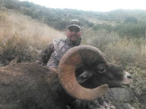 Mike Eramouspe from New Mexico put his trust in H&A Outfitters, Inc. on this unique, once-in-a-lifetime memorial hunt!  Mike's cousin and hunting buddy passed away after battling cancer and drew this tag a short time after.  New Mexico Game and Fish allowed Mike to hunt the tag on his cousin's behalf.  H&A Outfitters, Inc. was proud to be the outfitter on this hunt!  Congratulations goes out to Mike and guide, Rick Ortega, on connecting on this beautiful desert Ram which green-scored at 174 3/4