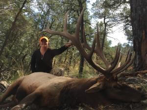 Hope Bradley from Ohio harvested this New Mexico Gila monster with H&A Outfitters, Inc this season!  Hope's bull green-scored 377