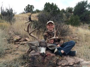 Tyler Perpar from Colorado took advantage of H&A Outfitters, Inc. youth hunting opportunities and took home two trophies this year!  A very nice pronghorn earlier in the season and now this beautiful mule deer buck!  Tyler and guide, Rick Ortega, sat this buck out until he stood up to present a shot for well over 3 hours!  Good hunting guys!  Congrats!