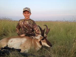 Congrats goes out to 10 year old Ben Cleary from California on his first big game trophy!  Ben's dad also took home an antelope buck during this hunt.  Good job guys! 