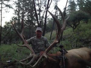 Congratulations goes out to Rob Dean of New York on his first archery bull elk kill!  This bull was called in by guide/outfitter Andy Salgado and Rob was able to get it done with a 12 yard shot!  Rob and his family have drawn many New Mexico tags in the outfitter's pool over the past several years and have always been able to fill their tags with H&A Outfitters, Inc.  Don't hesitate to apply!  You can't draw a tag if you don't apply for one!  Let H&A Outfitters, Inc. take care of your New Mexico application process.  You won't go wrong!