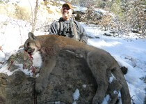 New Mexico mountain lion hunting clients with H&A Outfitters Inc.